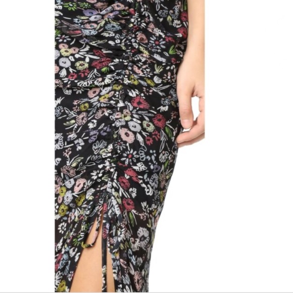 SOLD - Rebecca Minkoff Romy Ruched-Side Floral Midi Skirt - Picture 5 of 8